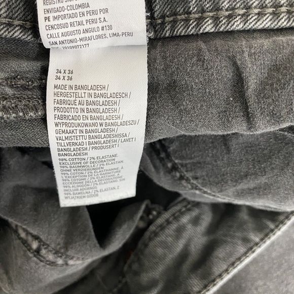 American Eagle Jeans Men 32x33 Gray Next Level Flex Stretch Whiskers Faded Denim - Picture 13 of 14